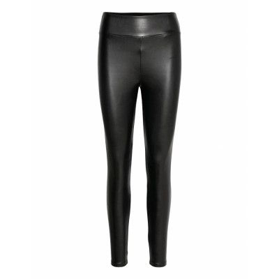 Anf Womens Knit Bottoms Trousers Leather Leggings/Byxor Svart Abercrombie & Fitch