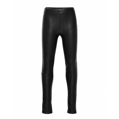 Anita Fake Leather Legging Leggings Svart Grunt