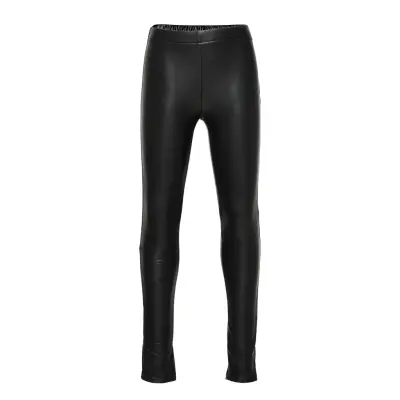 Anita Fake Leather Legging Leggings Svart Grunt