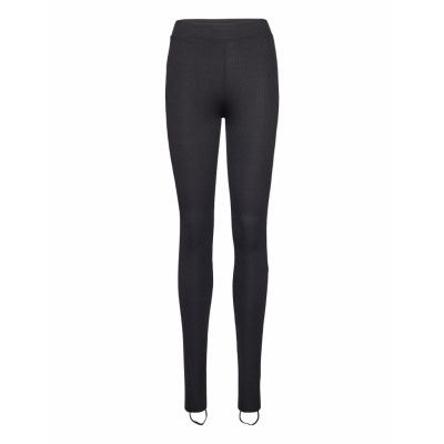 Anita Bottoms Trousers Leather Leggings-Byxor Svart Mango