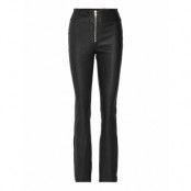 Anna Leather Pants Bottoms Trousers Leather Leggings-Byxor Black Notes Du Nord