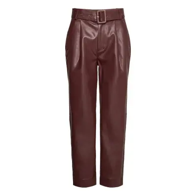 Aria Trousers Trousers Leather Leggings/Byxor Brun Twist & Tango
