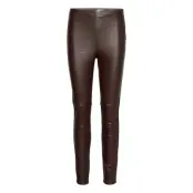 Arleen Trousers Leather Leggings/Byxor Brun Twist & Tango
