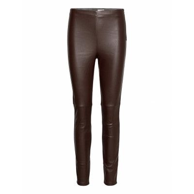 Arleen Trousers Leather Leggings/Byxor Brun Twist & Tango