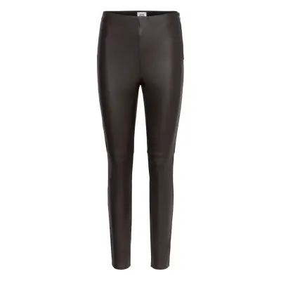 Arleen Trousers Bottoms Trousers Leather Leggings-Byxor Svart Twist & Tango