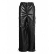 Asha Cargo Pants Bottoms Trousers Leather Leggings-Byxor Black Stand Studio