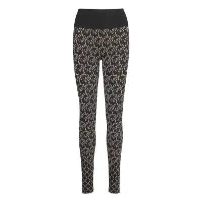 Aurora Monogram Leggings Leggings Svart Wolford