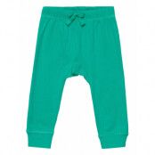 Baggy Rib Jersey Leggings Bottoms Sweatpants Grön Copenhagen Colors