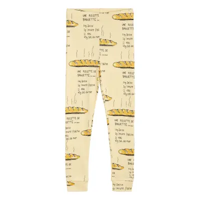Baguette Aop Leggings Bottoms Leggings Yellow Mini Rodini