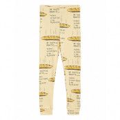 Baguette Aop Leggings Bottoms Leggings Gul Mini Rodini