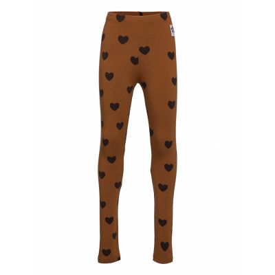 Basic Hearts Leggings Tencel™ Bottoms Leggings Brown Mini Rodini
