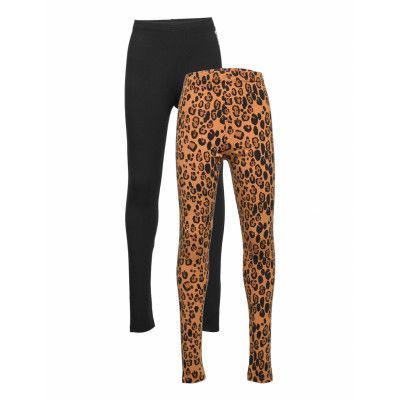 Basic Leopard Leggings 2-Pack Bottoms Leggings Multi/patterned Mini Rodini