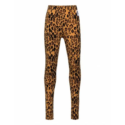 Basic Leopard Leggings Bottoms Leggings Brun Mini Rodini