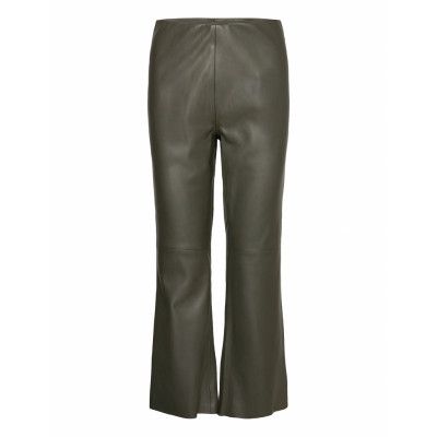 Batisz Pants Trousers Leather Leggings/Byxor Grön Saint Tropez