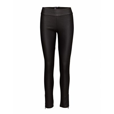 Belus- Katy Fit Trousers Leather Leggings/Byxor Svart Cream