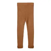 Benna Rib Leggin Leggings Brun Fliink
