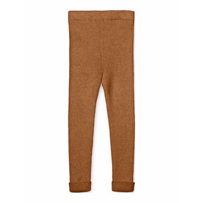 Benna Rib Leggin Leggings Brun Fliink