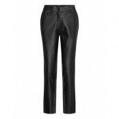 DEPECHE Biancadep Straight Fit Leather Pants Svart