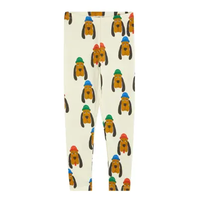Bloodhound Aop Leggings Bottoms Leggings Kräm Mini Rodini