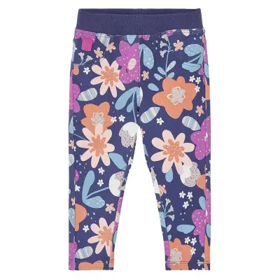 Boboli Fleece Trousers Floral Lila