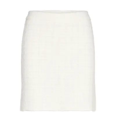Bubbleroom Brielle Short Knitted Skirt - White - XS