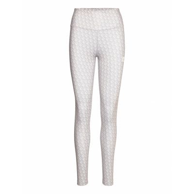 Caitlin Logomania Leggings 4/4 Running/training Tights Grå Guess Activewear