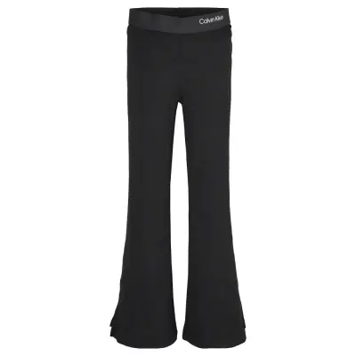 Calvin Klein Rib Flare Pant Svart