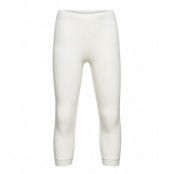 Capri Leggings Solid W Lace Leggings Vit Lindex