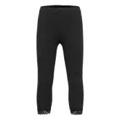 Capri Leggings W Lace Basic S Leggings Svart Lindex