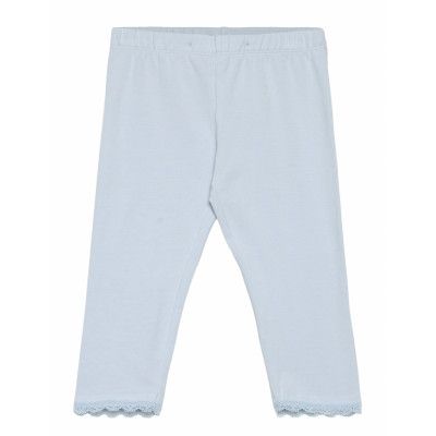 Lindex Capri Leggings With Lace Blå