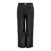 Carpopstar Mw Wide Coated Wvn Trousers Leather Leggings/Byxor Svart ONLY Carmakoma