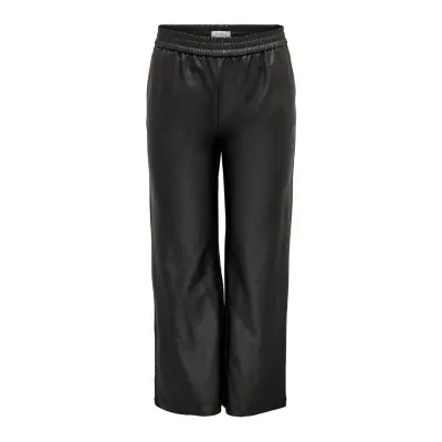 Carpopstar Mw Wide Coated Wvn Trousers Leather Leggings/Byxor Svart ONLY Carmakoma