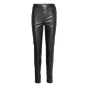 Carrie Slit Leggings Trousers Leather Leggings/Byxor Svart Gina Tricot