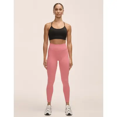 Casall Multi Rib Seamless High Waist Tights - Pink - S
