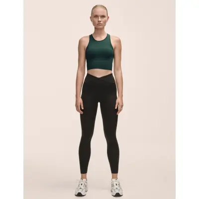 Casall Overlap High Waist Tights - Black - 36