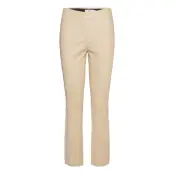 Cc Heart Cropped Leather Leggings Trousers Leather Leggings/Byxor Beige Coster Copenhagen