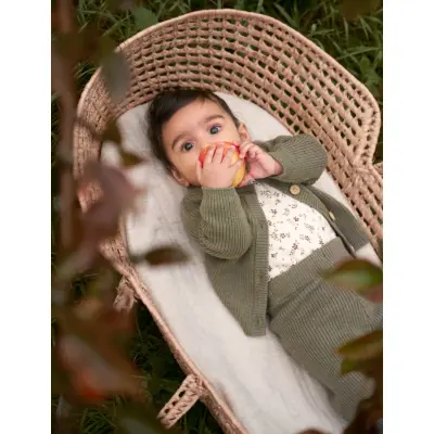 CeLaVi Leggings - Knitted - Khaki green - 100