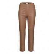 Celia Stretch Leather Pants Trousers Leather Leggings/Byxor Brun NORR