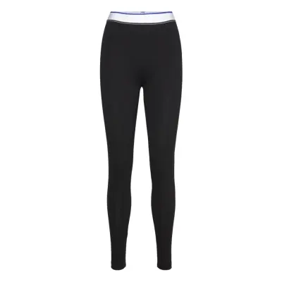 Classic Leggings_B Trousers Leather Leggings/Byxor Svart HUGO BLUE