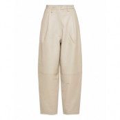 Cleo Pants Trousers Leather Leggings/Byxor Beige REMAIN Birger Christensen