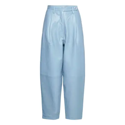 Cleo Pants Leather Leggings/Byxor Blå REMAIN Birger Christensen