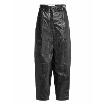 Cleo Pants Bottoms Trousers Leather Leggings-Byxor Svart REMAIN Birger Christensen