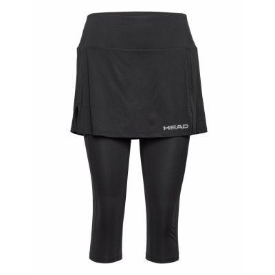 Club 3/4 Tights Skort Women *Villkorat Erbjudande Kort Kjol Svart Head