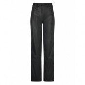 Coated Milano Hr Straight Bottoms Trousers Leather Leggings-Byxor Svart Calvin Klein Jeans