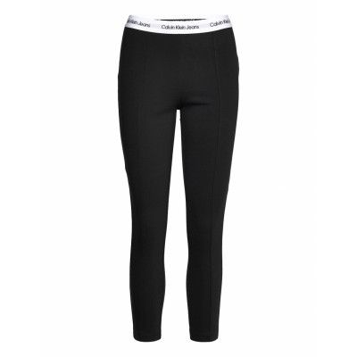 Contrast Tape Milano 7/8 Legging Leggings Svart Calvin Klein Jeans