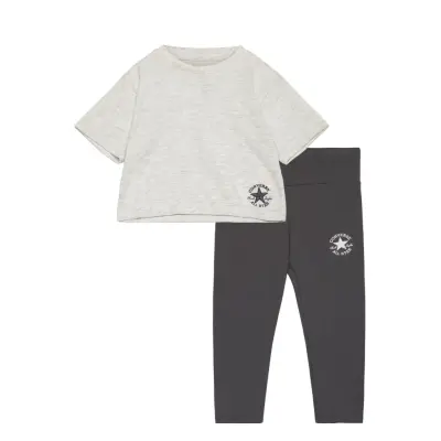 Converse Cnvg Boxy Tee & Legging Set Grå