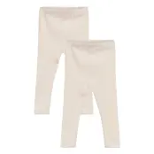 Copenhagen Colors Melange 2-Pack Leggings - Cream - 92