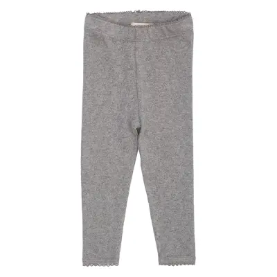 Copenhagen Colors Pointelle Heart Leggings Grå