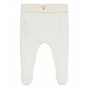 Cotton Knitted Gaiter Bottoms Leggings White Mango