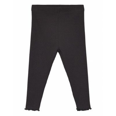 Cotton Leggings Bottoms Leggings Svart Mango